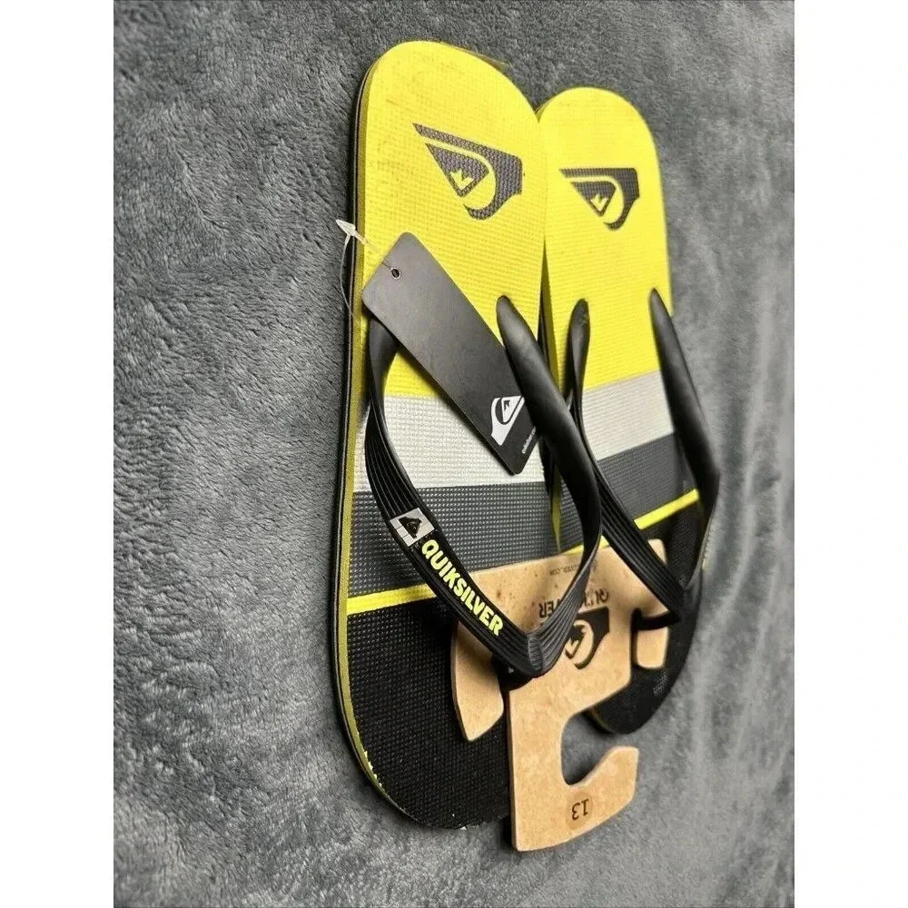Quiksilver Men’s Molokai Sunset Flip Flop Black Sandals Size 13